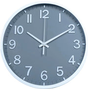 Orologio da parete silenzioso senza ticchettio, orologio moderno a batterie per interni, soggiorno, camera da letto, cucina, ufficio, decorazione da parete (cornice grigia, 20 cm)
