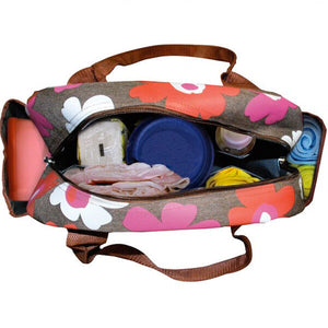 Borsa Termica Per Le Mamme 16 Litri Trama A Fiori Mommy Bag Faboss