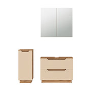 Vicco Set di mobili da bagno Rovere/cashmere a righe 3 parti