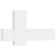 Set di mobili da 3 pezzi tra cui armadio credenza mobile TV televisore per soggiorno camera da letto salotto legno ingegnerizzato bianco 02_0024472