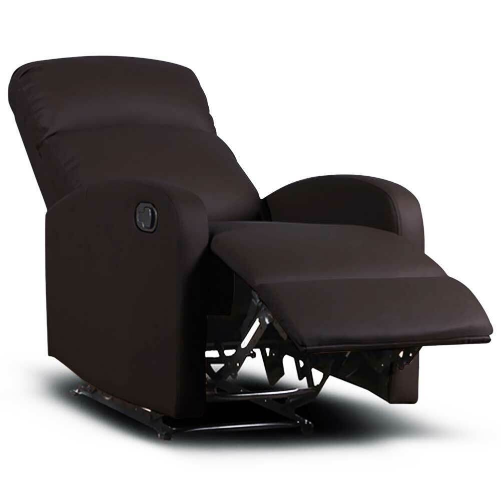 Poltrona Alzapersona Elettrica Motorizzata Reclinabile Ecopelle Moro Per Anziani