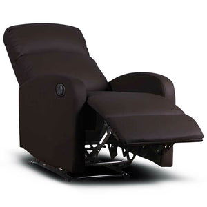 Poltrona Alzapersona Elettrica Motorizzata Reclinabile Ecopelle Moro Per Anziani