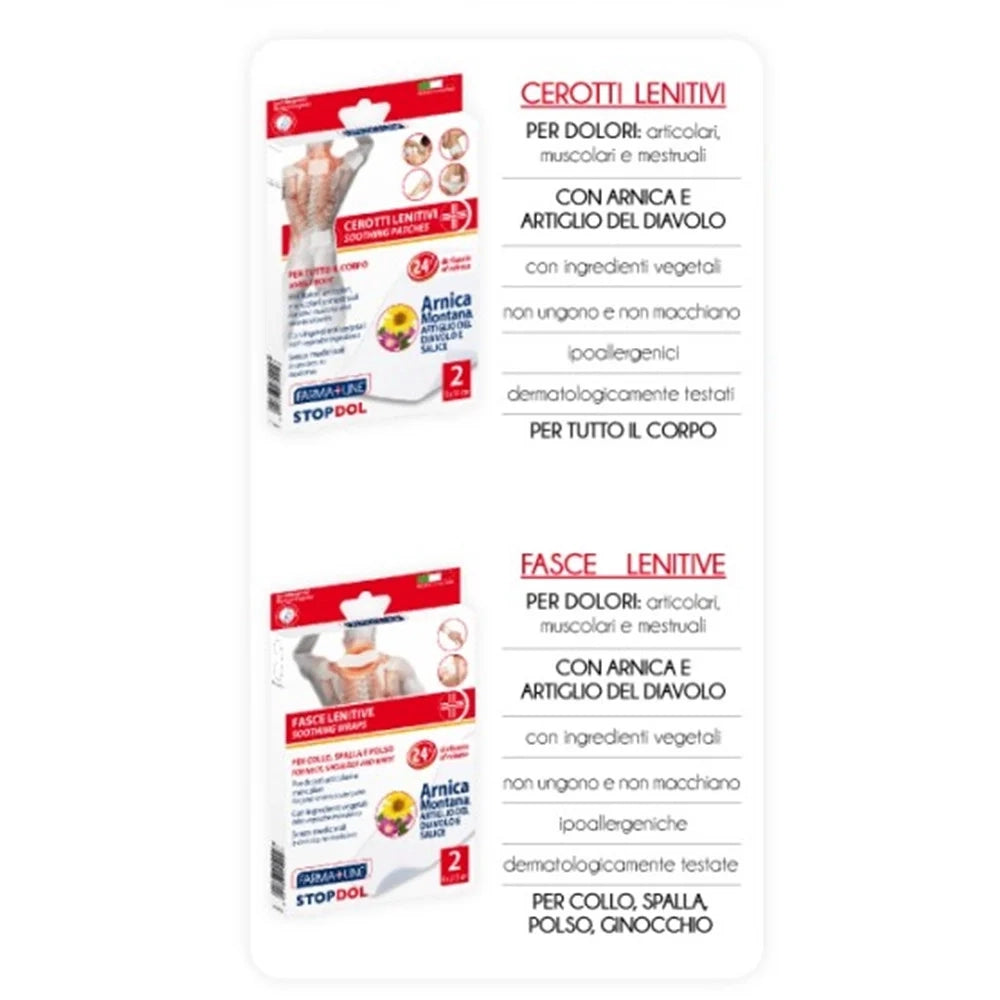 Trade Shop - Set 40pz Cerotti + Fasce Lenitive 24h Arnica Montana Artiglio Diavolo Salice Cer4646a -