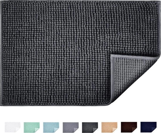 Pavimento antiscivolo, con microfibra, assorbente, morbido, lavabile in lavatrice, per doccia e bagno, 40x60cm