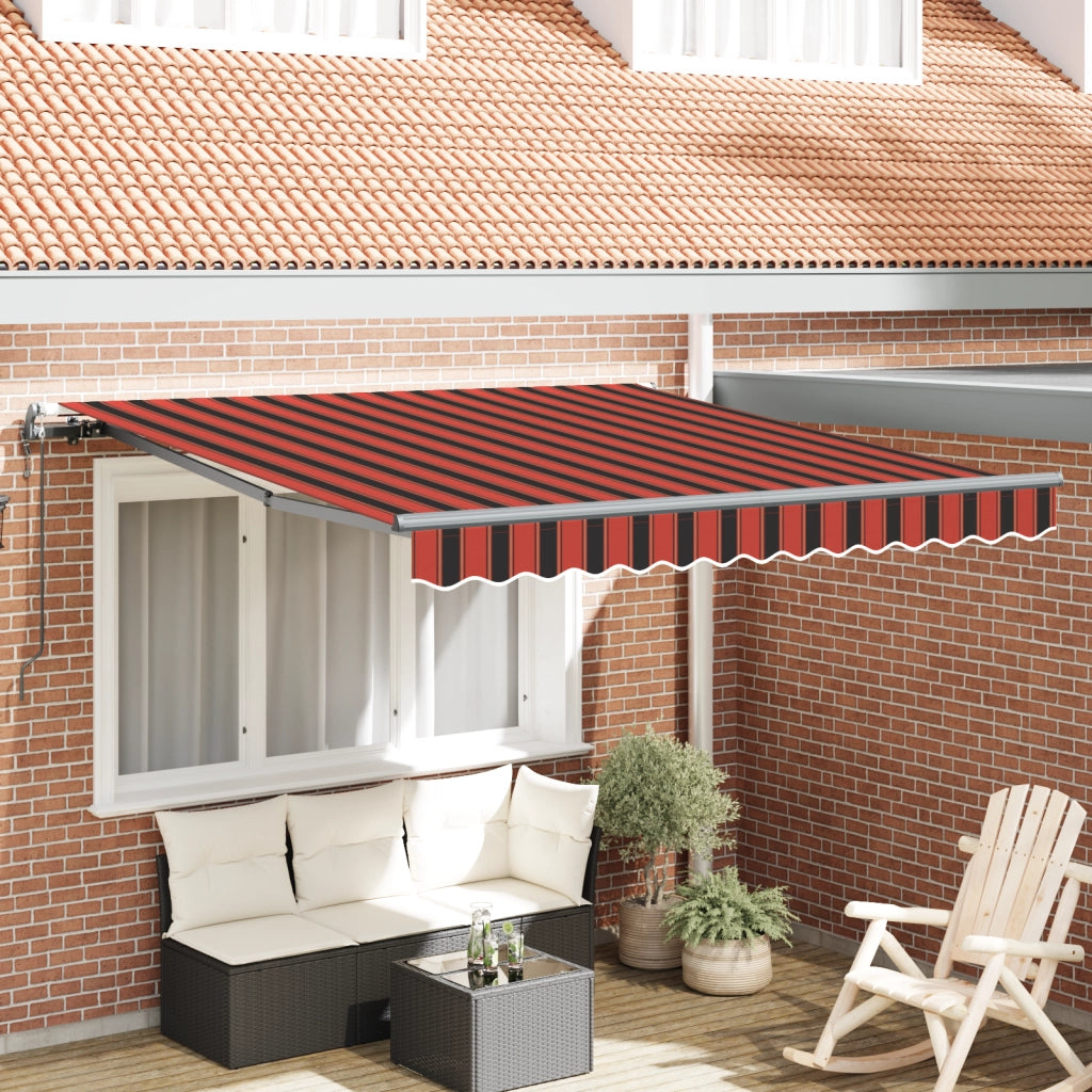 Tenda Retrattile Automatica Arancione e Marrone, 300x250 cm