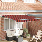 Tenda Retrattile Automatica Arancione e Marrone, 300x250 cm