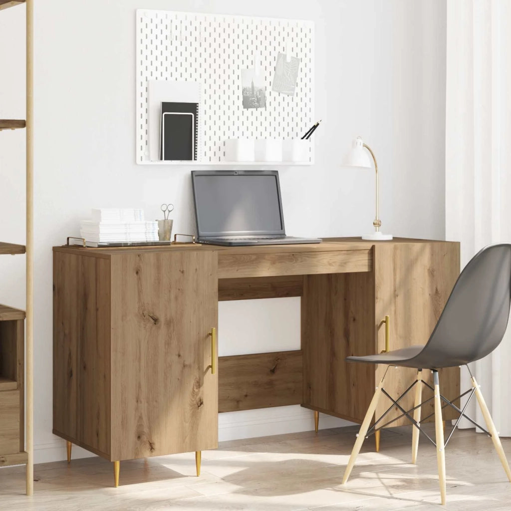 Scrivania rovere artigianale 140 x 50 x 75 cm Legno multistrato 879526