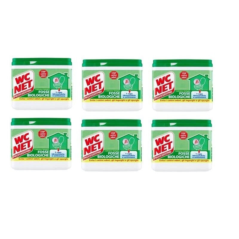SET 6 CONFEZIONI DI WC NET FOSSE BIOLOGICHE PASTIGLIE DA 300 GR 12PZ CIASCUNA