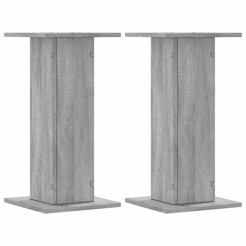 vidaXL Supporti per Piante 2 pz Grigio Sonoma 30x30x60cm in Truciolato