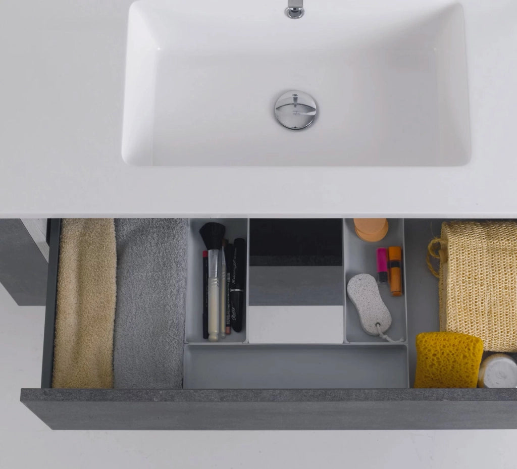 Mobile da Bagno Sospeso 100cm Mazzoni Gold Noce Chiaro Frassinato