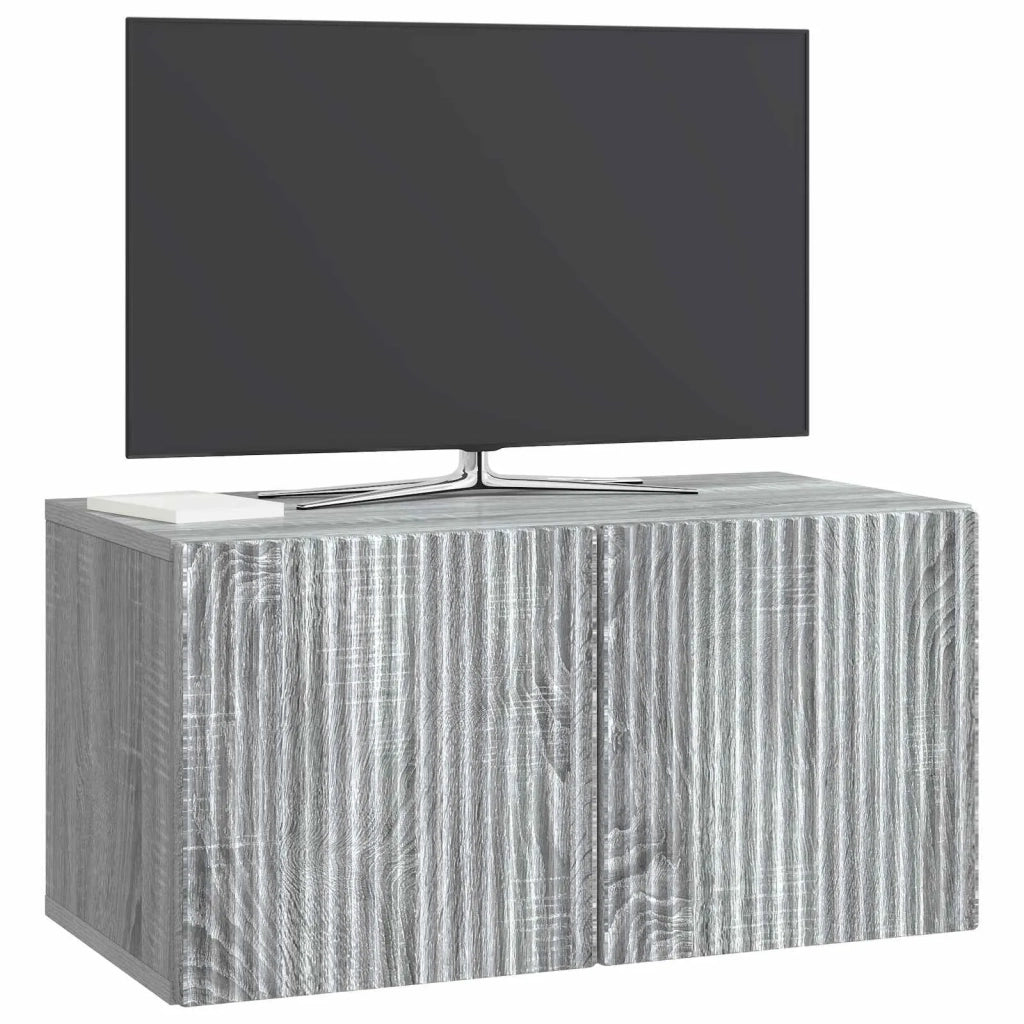 Mobile Porta TV da Muro Grigio Sonoma 59,5 x 31 x 30 cm