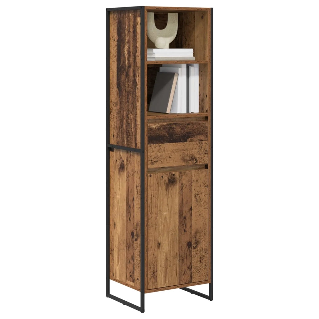 Armadio per Libri con cassetto Legno vecchio 43 x 36 x 150.5 cm 886628