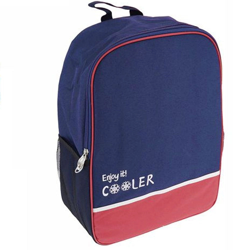 Trade Shop - Borsa Termica 15 Litri Frigo Zaino Blu Spiaggia Mare Escursione Pic Nic 8 Ore -