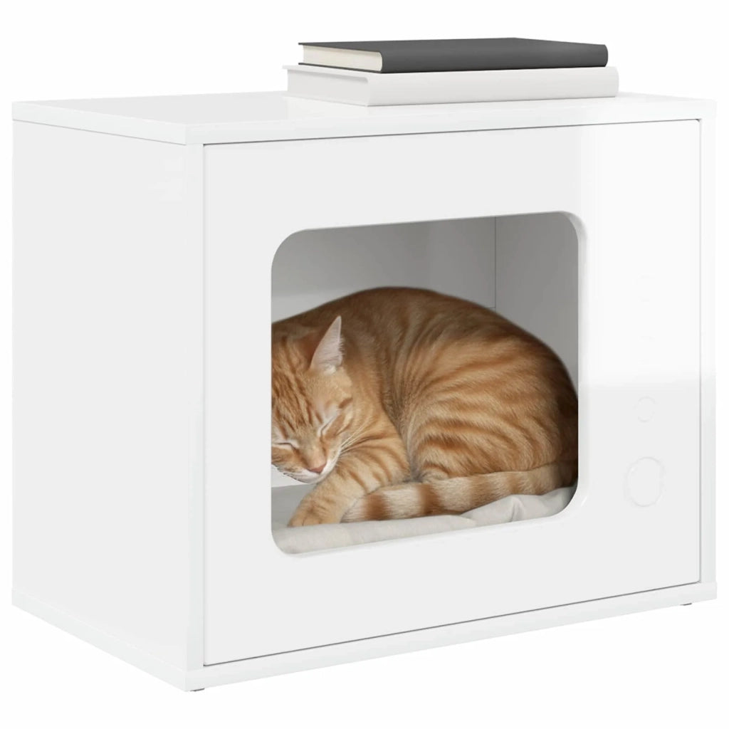 Casa per Gatti Bianco Lucido 51 x 30 x 42,5 cm CFW5498363