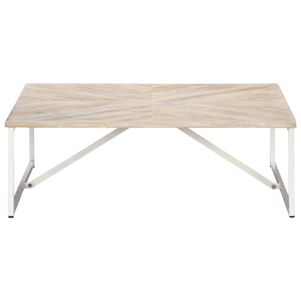 Tavolino da Salotto 110x110x36 cm in Legno Massello di Mango 247698