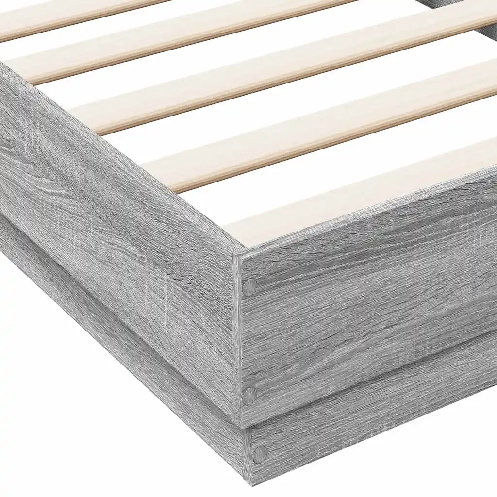 Giroletto-Struttura Letto Grigio Sonoma 90x190 cm in Legno Multistrato 616945