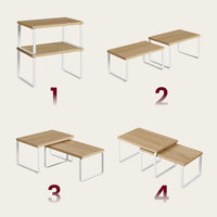 Mensole da cucina VALORA - Organizer per spezie per piano di lavoro KCS020W11 x2