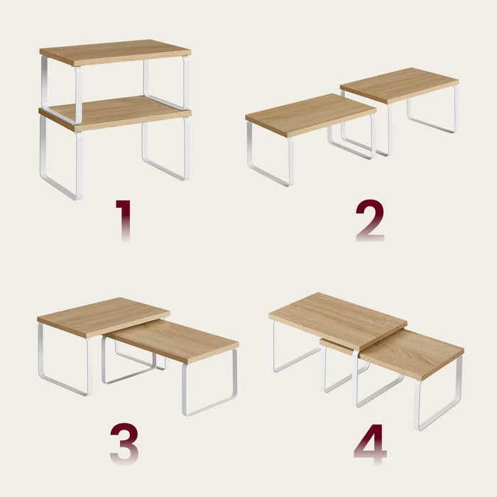 Mensole da cucina VALORA - Organizer per spezie per piano di lavoro KCS020W11 x2