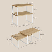Mensole da cucina VALORA - Organizer per spezie per piano di lavoro KCS020W11 x2