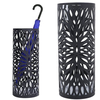 Portaombrelli in Ferro Design Rotondo Stand Nero Vaschetta Salvagoccia