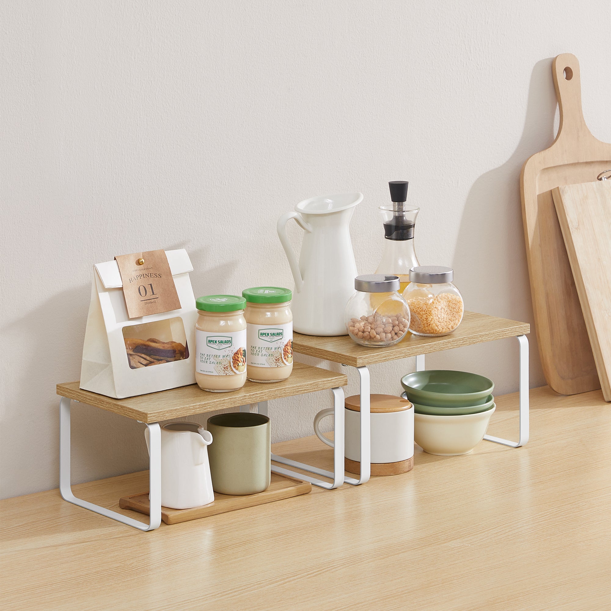 Mensole da cucina VALORA - Organizer per spezie per piano di lavoro KCS020W11 x2