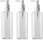Set di flaconi in plastica navicella di 3 - Dispensatore - 120 ml - Duraturo - Ideale per cosmetici - Dimensioni 135 x 35 mm - Flaconi per cosmetici
