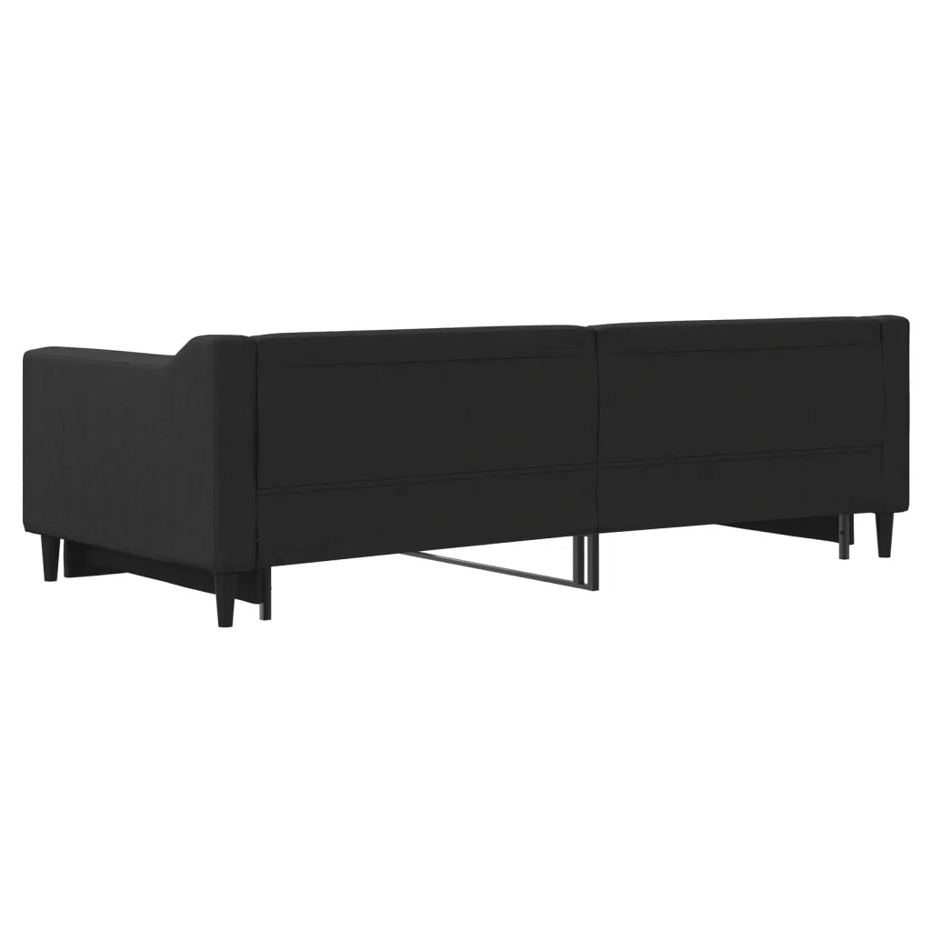 Divano Letto con Letto Estraibile Nero 90x200 cm in Tessuto 3197428