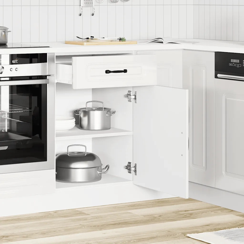 Base da Cucina Kalmar Bianco Lucido in Legno Multistrato