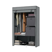Armadio pieghevole con appendiabiti e ripiani ¨C Zephmum ¨C Grigio 102x42.5x162.5 cm