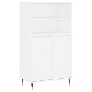Credenza Alta Bianca 60x36x110 cm in Legno Multistrato 831476