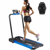 Pedana Tapis Roulant Elettrico con Corrimano Pieghevole e Bracciale Telecomando