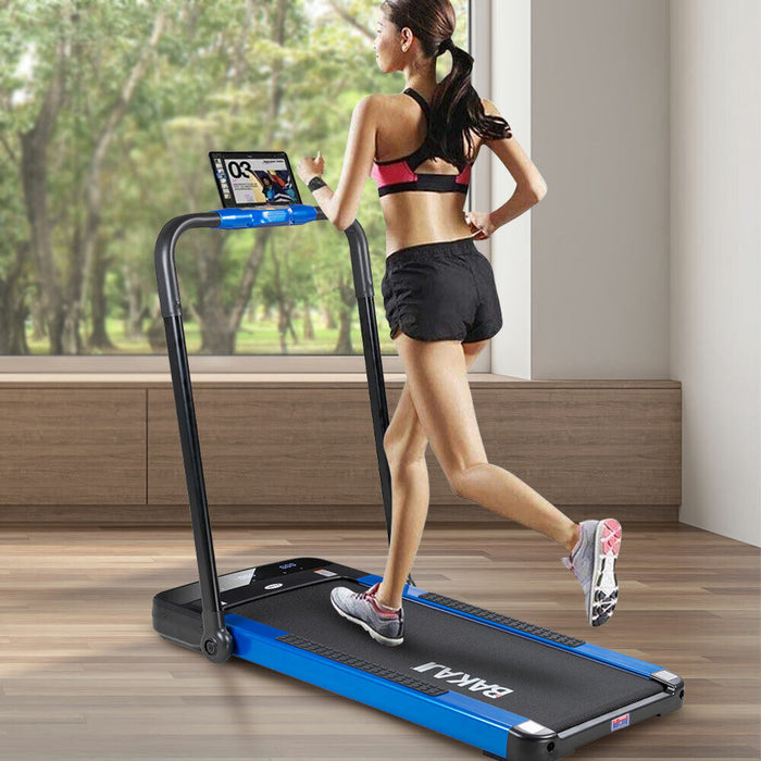 Pedana Tapis Roulant Elettrico con Corrimano Pieghevole e Bracciale Telecomando