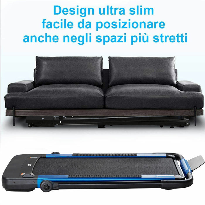 Pedana Tapis Roulant Elettrico con Corrimano Pieghevole e Bracciale Telecomando