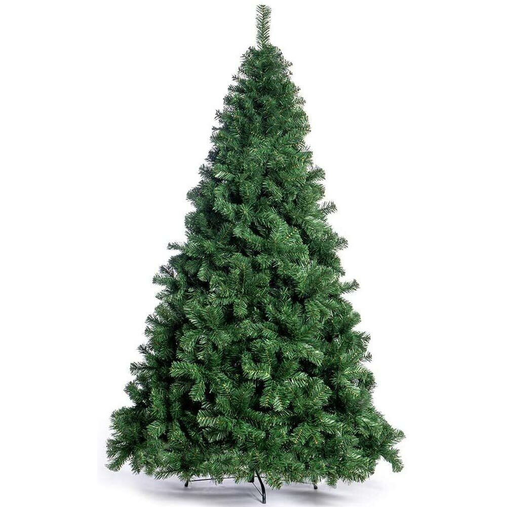 Albero Di Natale 210 cm Gran Sasso Super Folto 1417 Rami Pino Verde Base a Croce