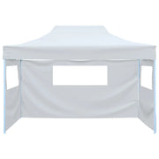 Tendone per Feste Pieghevole con 3 Pareti 291x413x315 cm Bianco 48871