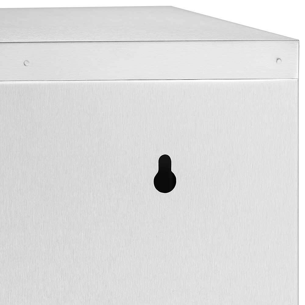 Armadietto Armadio Porta Medicinali Acciaio Inox Vetro Satinato 50x30x18 cm