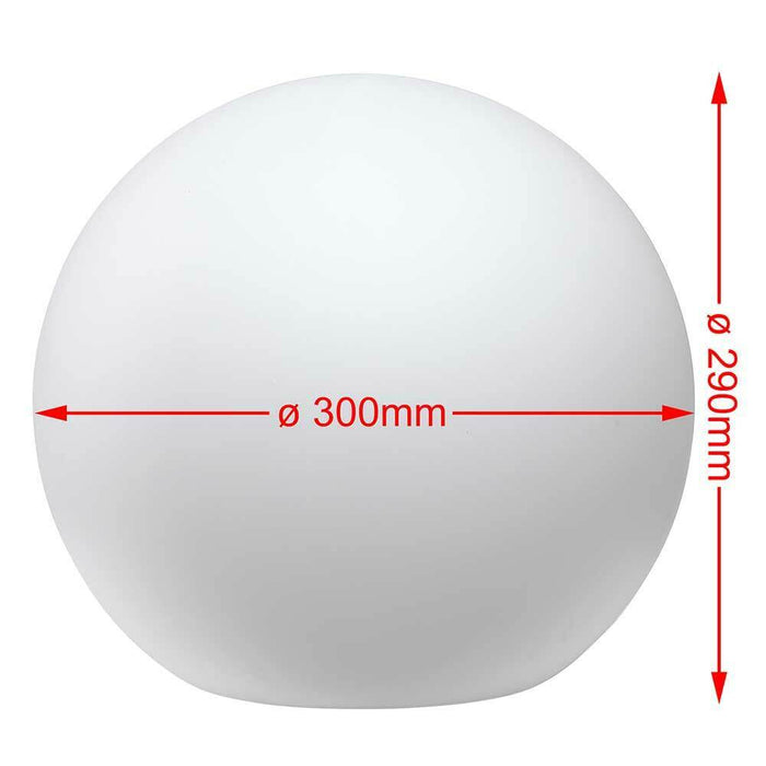 Lampada Sfera da Giardino 30cm Luce Illuminazione Esterno Attacco E27 Bianco