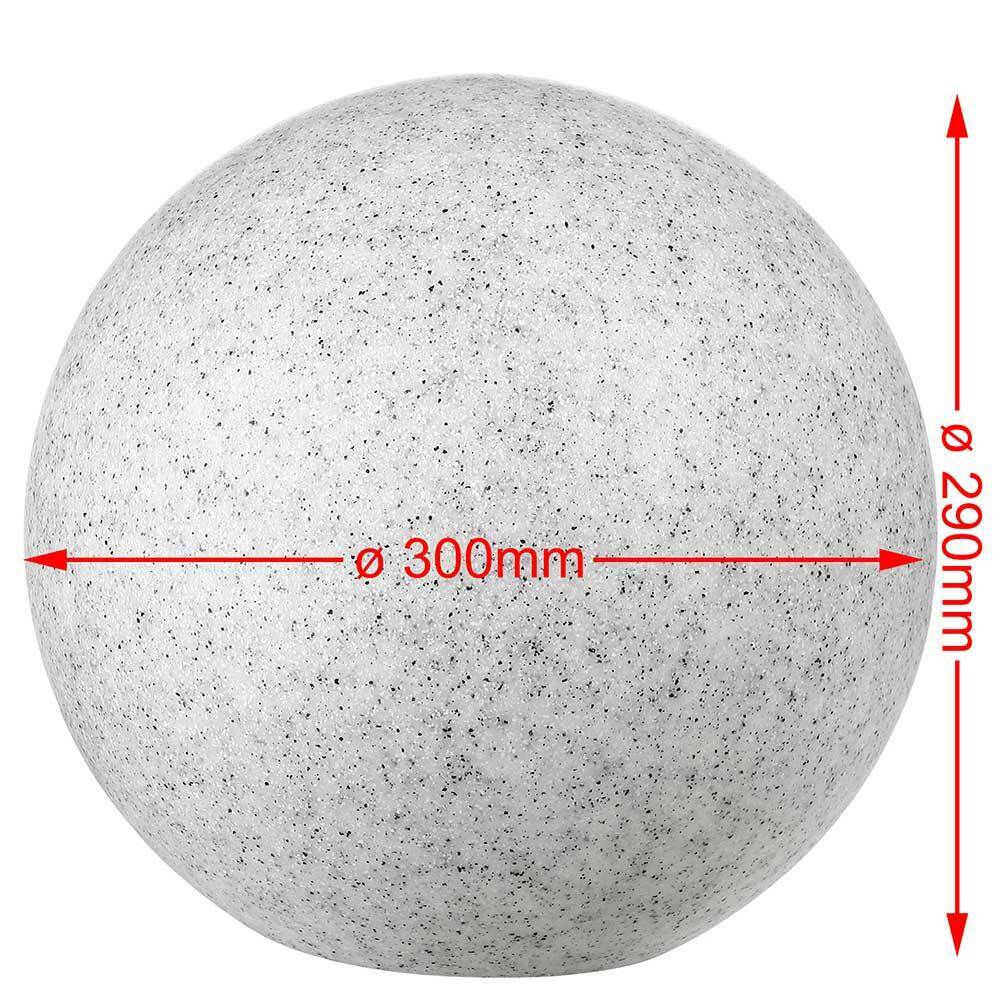 Lampada Sfera Giardino 30cm Luce Illuminazione Esterno Attacc E27 Effetto Pietra