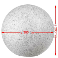 Lampada Sfera Giardino 30cm Luce Illuminazione Esterno Attacc E27 Effetto Pietra