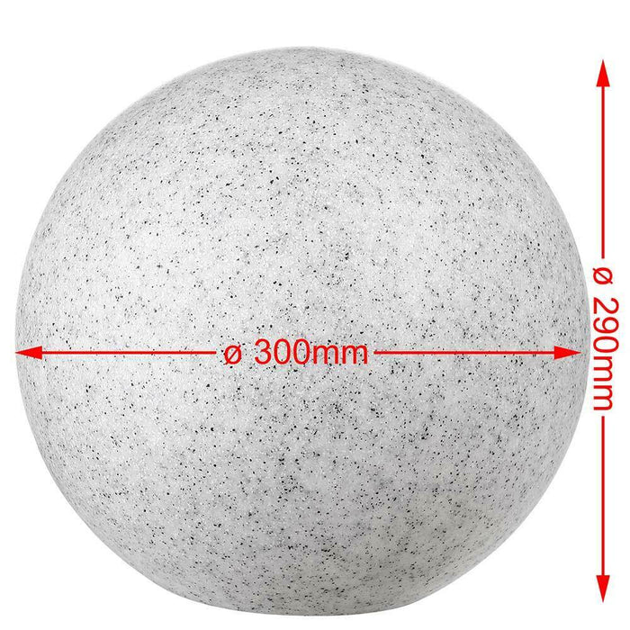 Lampada Sfera Giardino 30cm Luce Illuminazione Esterno Attacc E27 Effetto Pietra