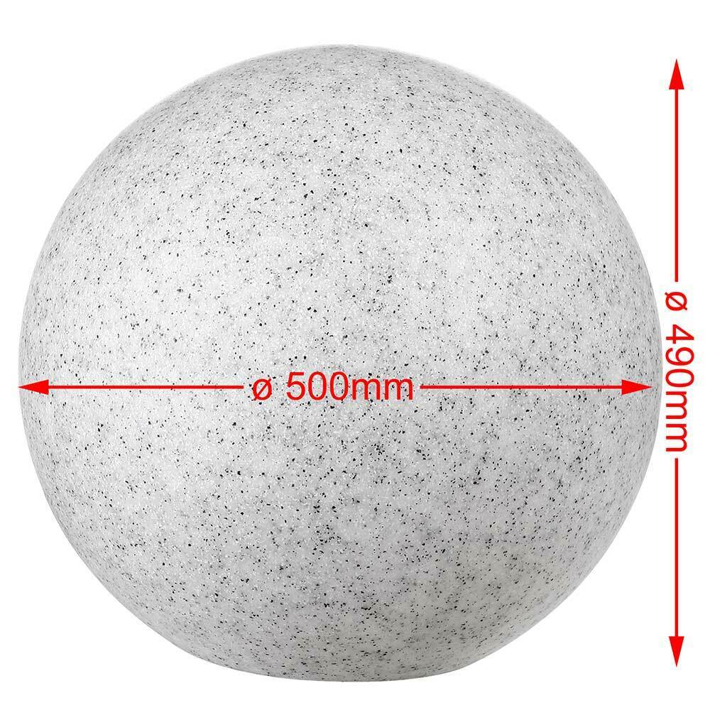 Lampada Sfera Giardino 50cm Luce Illuminazione Esterno Attacc E27 Effetto Pietra
