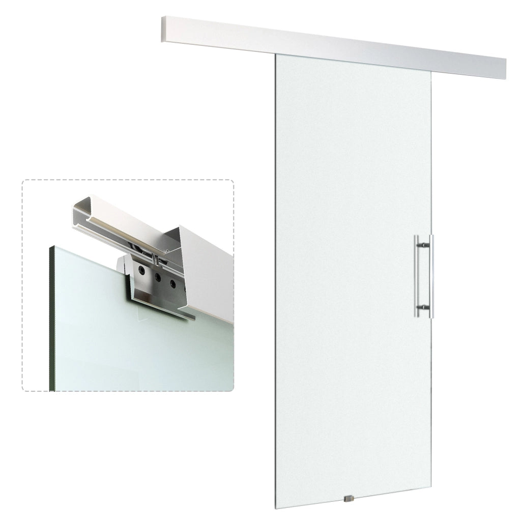 Anta scorrevole in vetro satinato con maniglia ¨C zephmum ¨C 102,5x205 cm