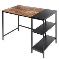 Scrivania Libreria Tavolo Porta PC Compuer Metallo Legno Casa Ufficio Quercia