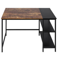 Scrivania Libreria Tavolo Porta PC Compuer Metallo Legno Casa Ufficio Quercia