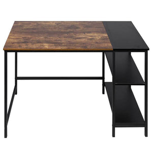 Scrivania Libreria Tavolo Porta PC Compuer Metallo Legno Casa Ufficio Quercia