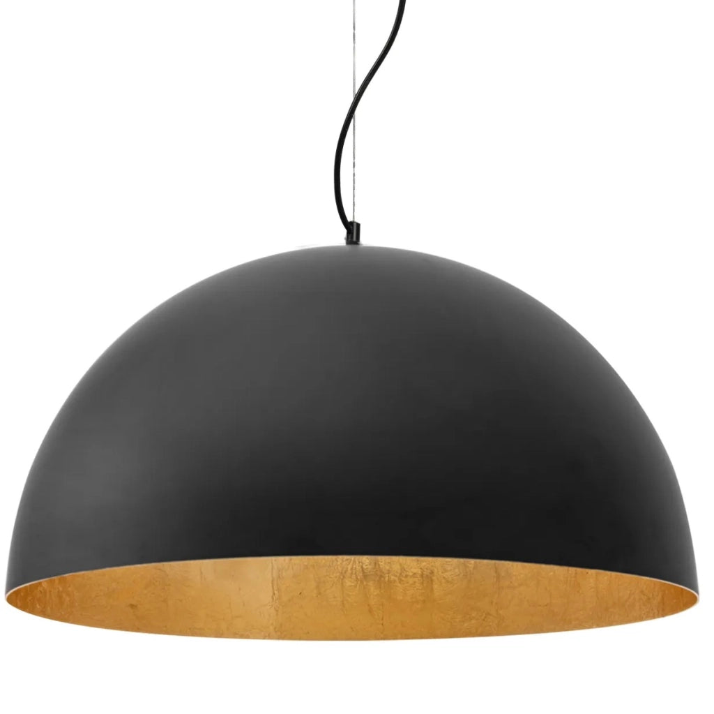 Lampada Da Soffitto Pensile Vasca Metallico Nera 50 Cm