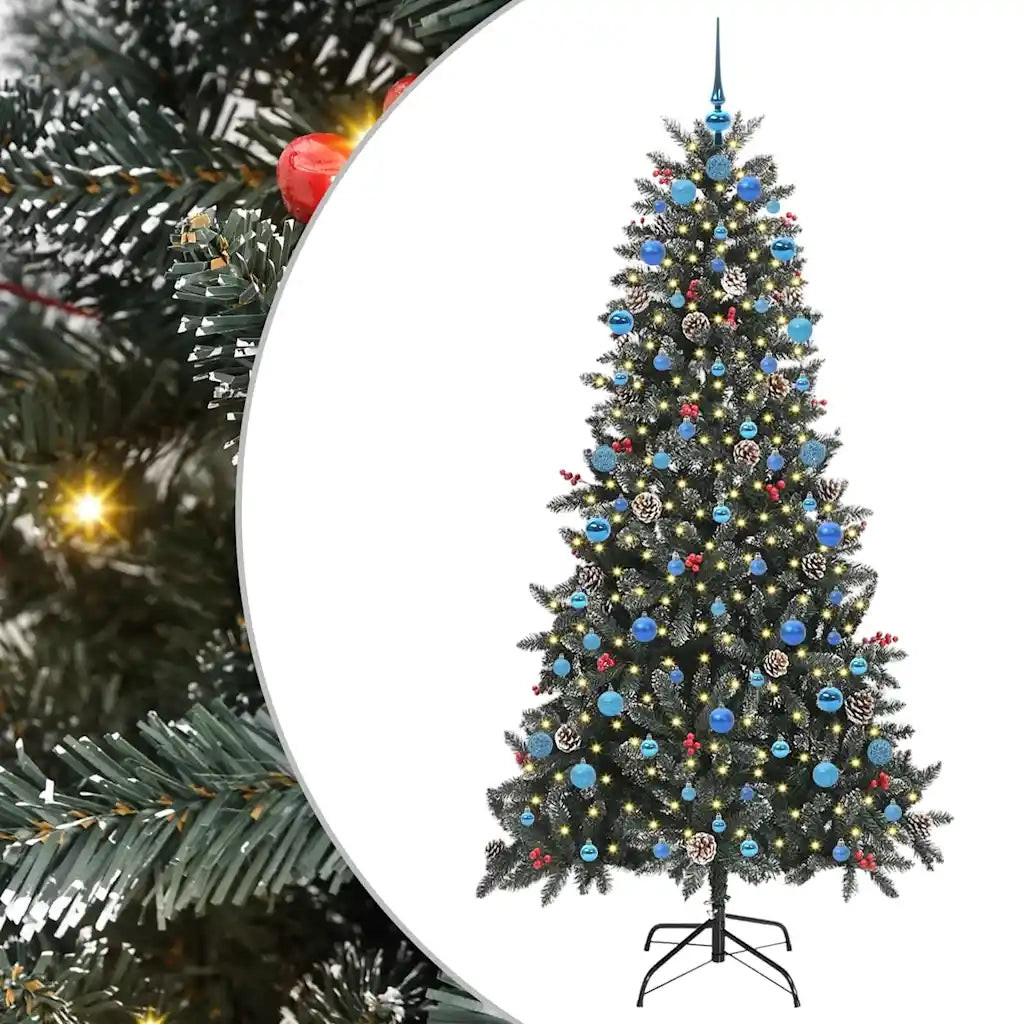 Albero di Natale Artificiale-Albero Natalizio con 300 LED Verde 210 cm 998906