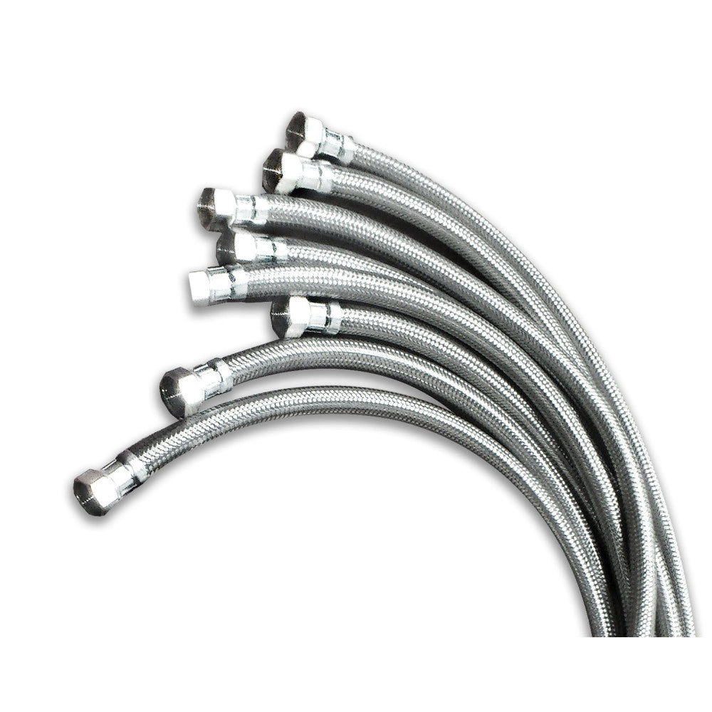 Trade Shop - Coppia Tubo Tubi Flessibile Doccia Rubinetti Lavandini Cucina Da 40 Cm Per Bagno -
