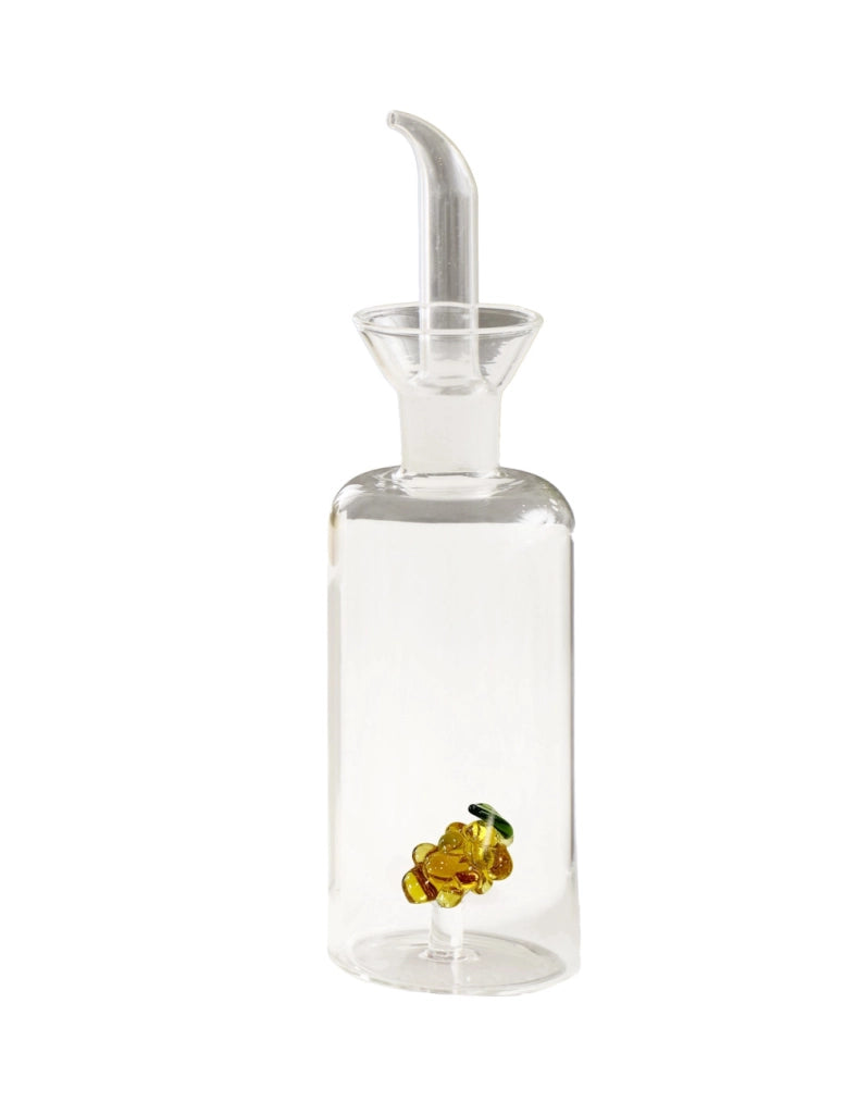 Oliera Brandani in Vetro con Decoro Uva Gialla 25 cl  Lavabile in Lavastoviglie