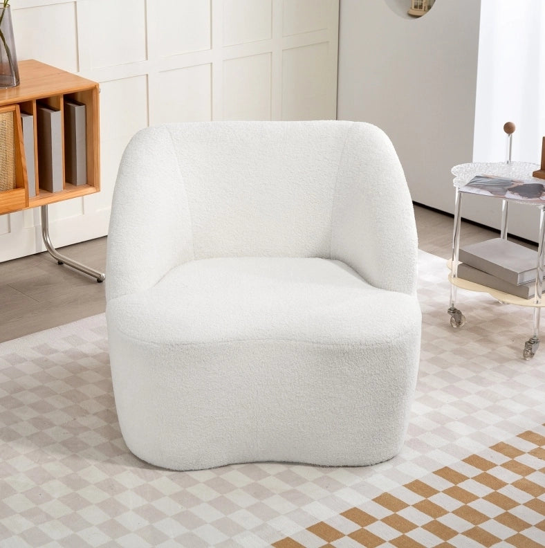 Divano moderno in poliestere color crema